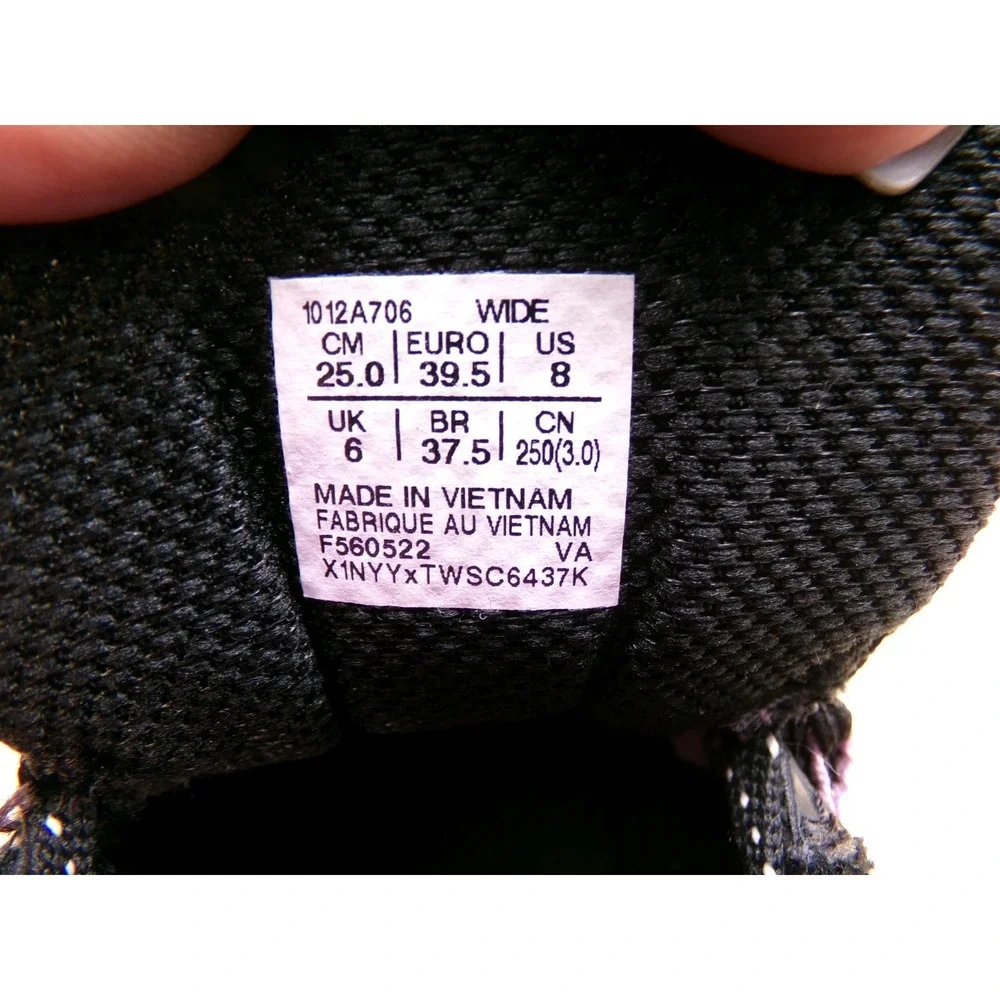 Asics Gel Venture 8 Running Shoes Womens Sz 8 Black Gray Lavender Sneakers READ